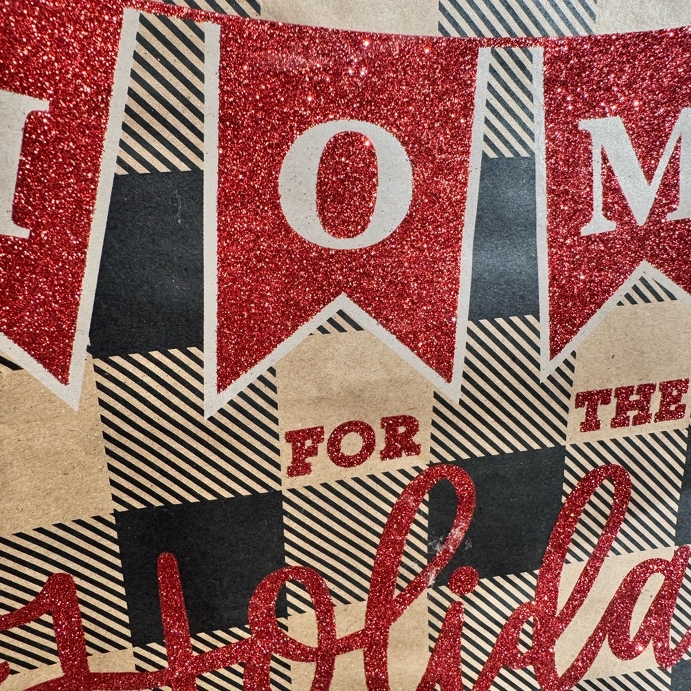(10) Realtor Client Festive Home Holiday Gift Bags- Red and Black Plaid - Picture 2 of 5